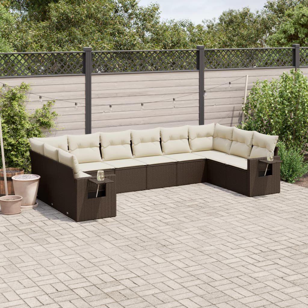 Thumbnail - VidaXL, Gartenlounge, 10-tlg. Garten-Lounge-Set mit Kissen