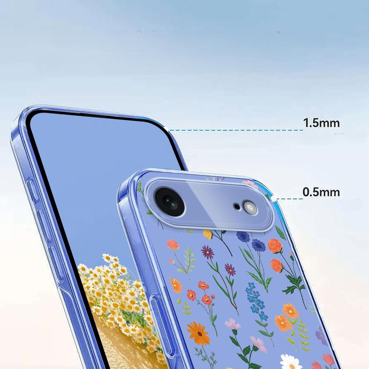 Immagine prodotto Cover-Discount iPhone 17 Air - Silikon Gummi Hülle Blumen (Apple iPhone 17 Pro)