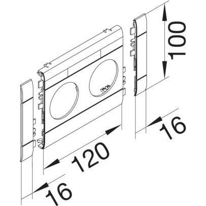 Thumbnail - Tehalit, Leitungsführung Zubehör, Blende