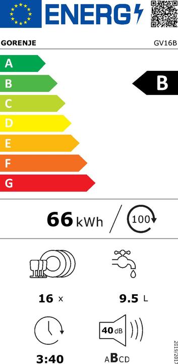 Energy Label Gorenje GV16B