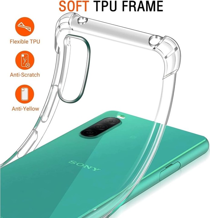 Immagine prodotto Screenguard Sony Xperia 10 IV Cover Crystal Soft Airbag Bumper (Sony Xperia 10 IV)