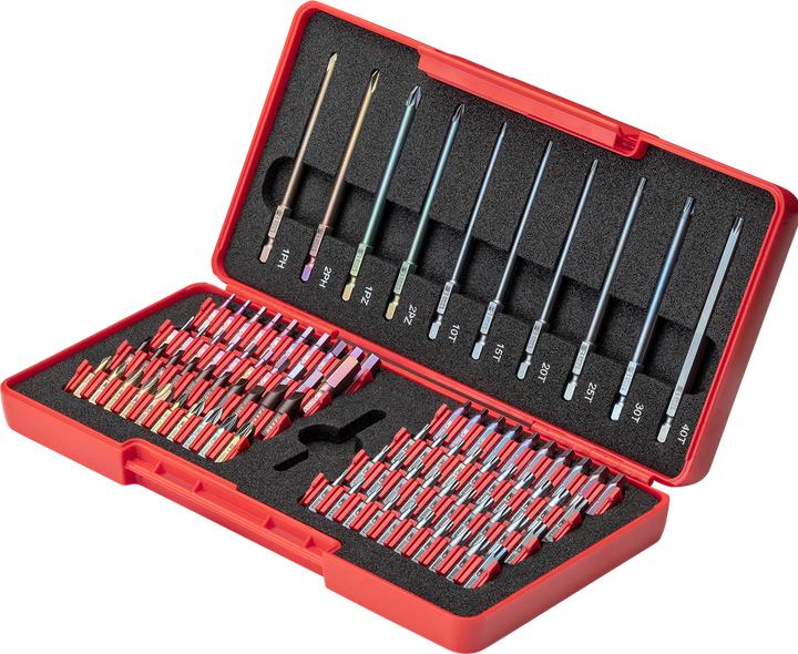 Actual product image PB Swiss Tools BitBox PB C6 792 TB 80 embouts en 8 blocs avec support M (PH1, T15, T20, T30, T40, PH2, PZ1, PZ2, T10)
