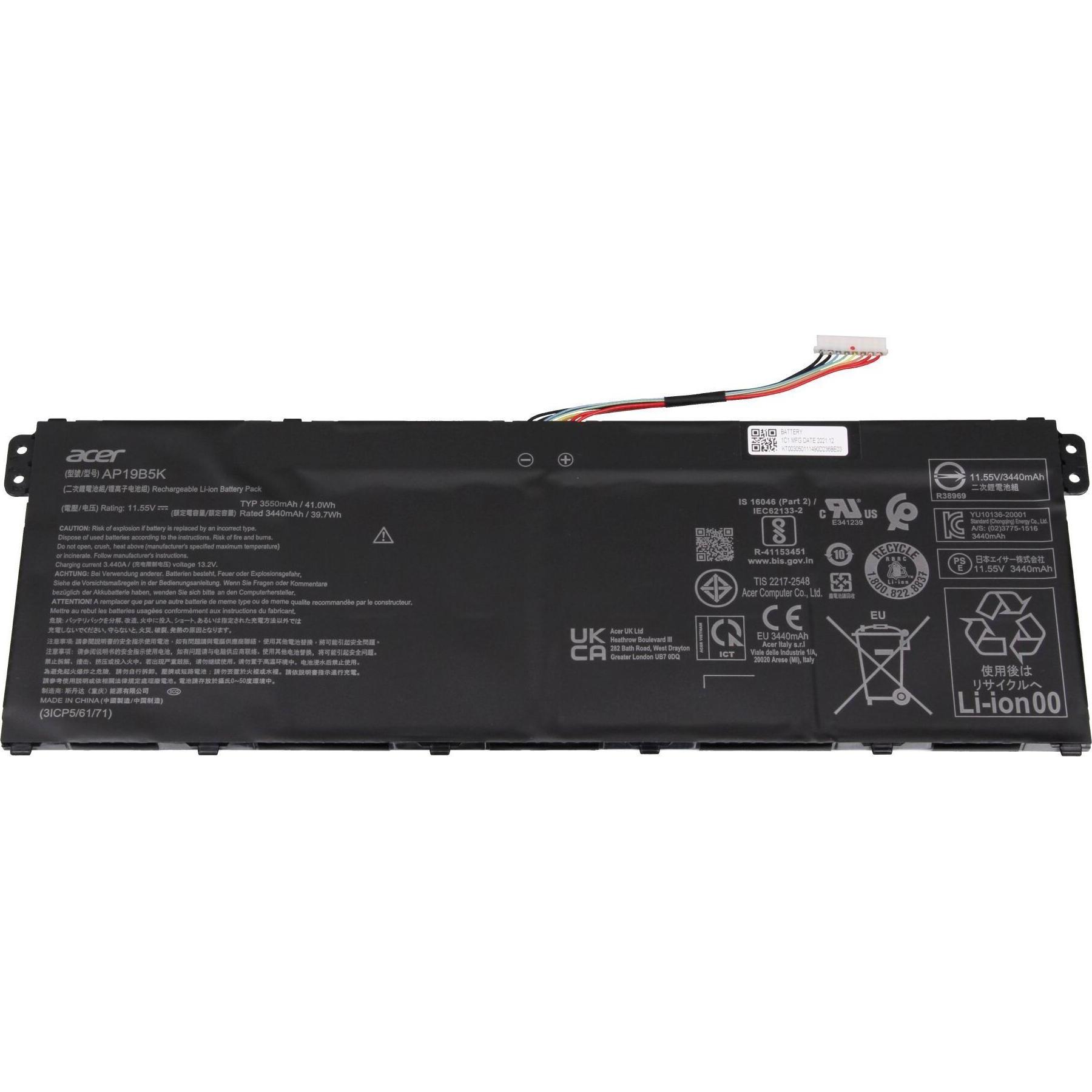 Thumbnail - Acer AP19B5K (3 Zellen, 3550 mAh), Notebook Akku