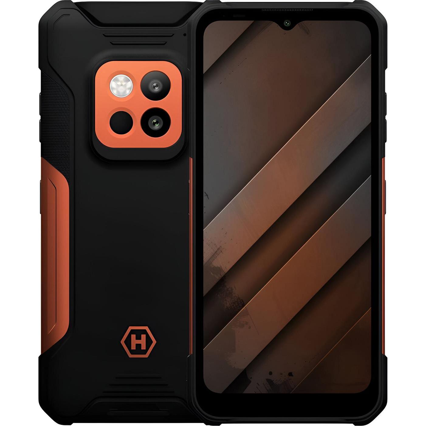 Myphone Construction 2 Thermal 5G (256 GB, Schwarz / Orange, 259.06", 108 Mpx, 5G), Smartphone, Schwarz