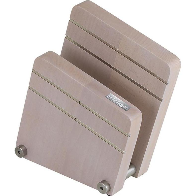 Artelegno Doppelter magnetischer Messerblock aus Buchenholz Milano, Messerblock, Braun