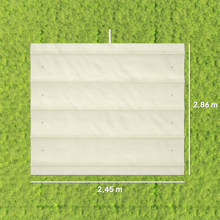 Produktbild Outsunny Ersatzdach Polyester Cremeweiss (286 cm, 245 cm)