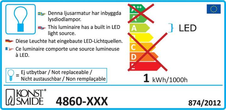 Energie-Label Konstsmide LED Lichterketten-System-Erwei (4.25 m)