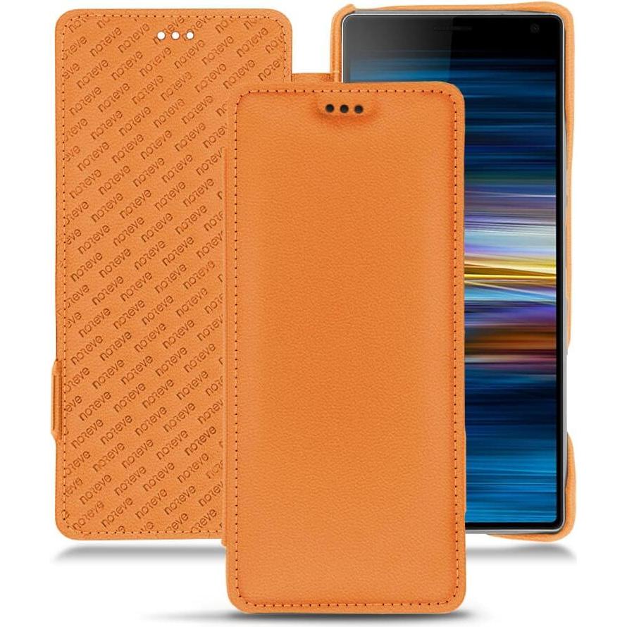 Noreve Lederschutzhülle horizontal (Sony Xperia 10 Plus), Smartphone Hülle, Orange