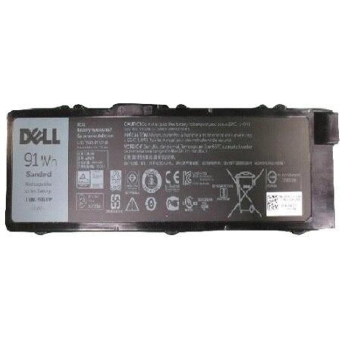 Dell 91 WHr 6-Cell Primary (6 Zellen), Notebook Akku, Schwarz