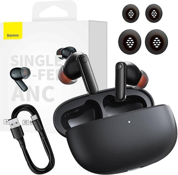 Actual product image Baseus Earphones TWS Bowie MZ10 (black) (ANC, 20 h, Wireless)