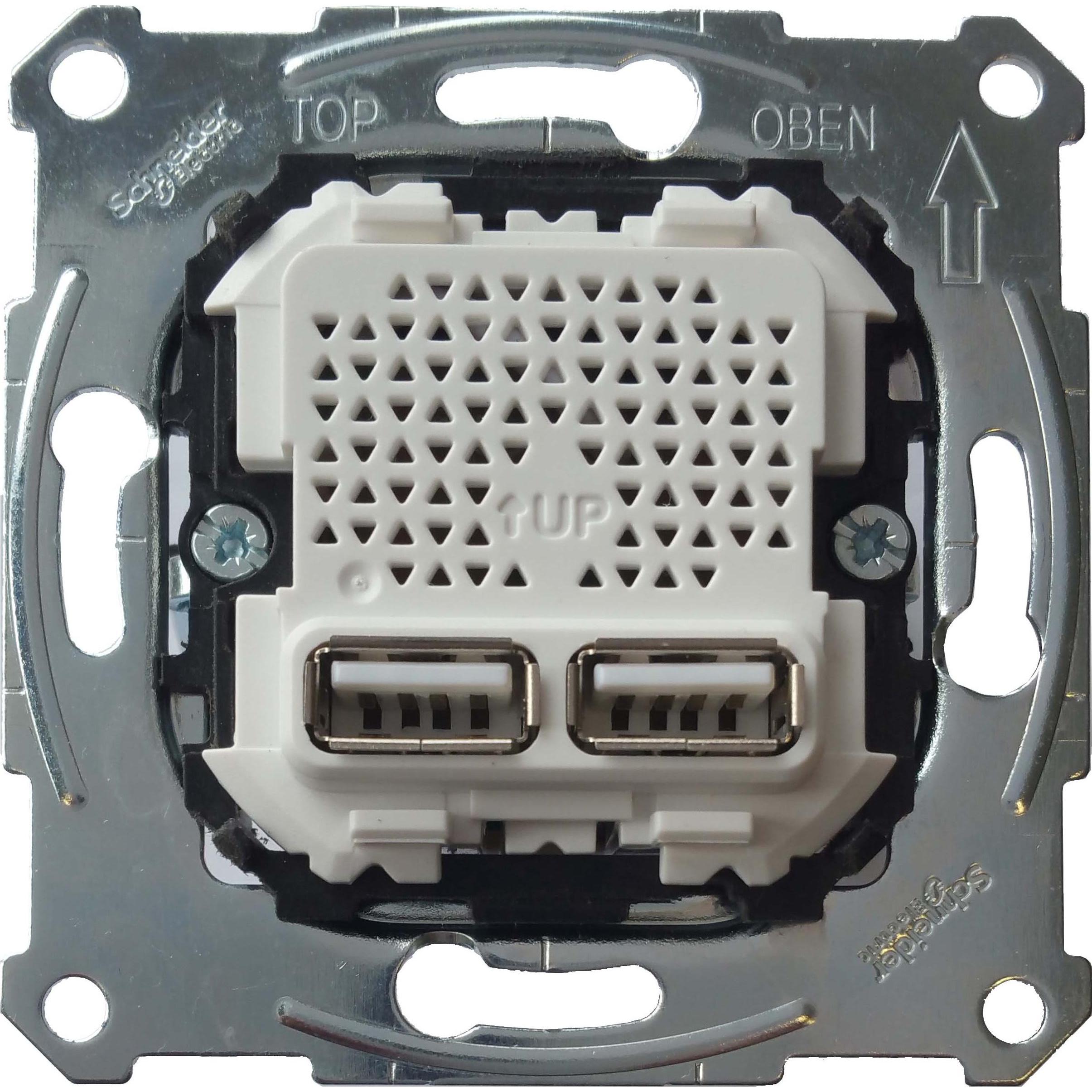 Schneider Electric USB-Ladestation-Einsatz MTN4366-0100 (100 W), PC Netzteil, Schwarz