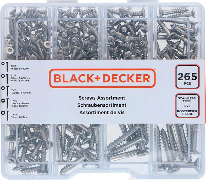 Produktbild Black & Decker Screw assortment Torx 265pcs (265 Schrauben pro Stück)