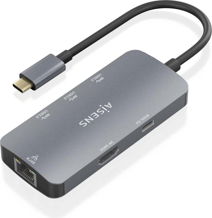 Produktbild Aisens ASUC-6P019-GR (USB-C, 6 Ports)
