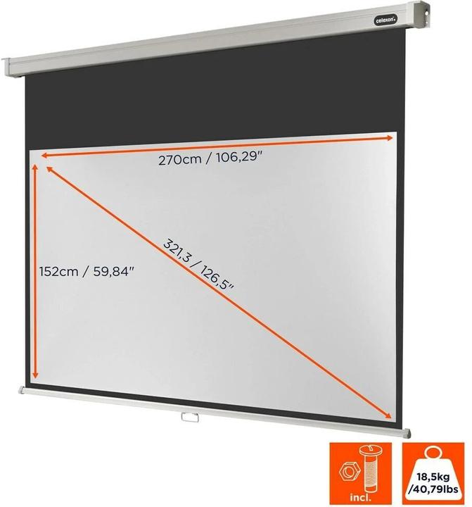 Immagine prodotto Celexon Rollo Professional, schermo, 16:9 (122.05", 16:9)
