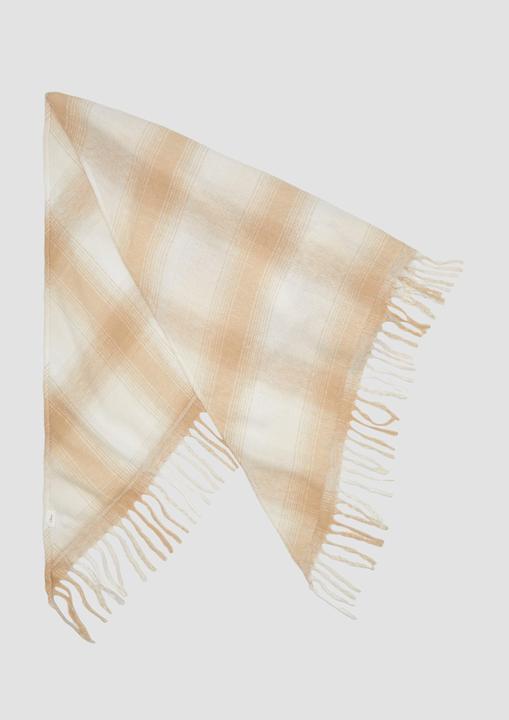 S.Oliver Schal Gemusterter Schal mit Fransen