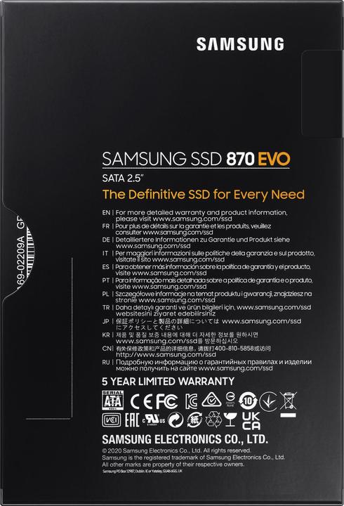 Productafbeelding Samsung 870 EVO (250 GB, 2.5")