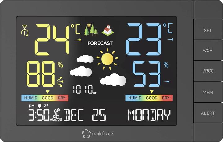 Productafbeelding Renkforce Digitale-Wetterstation Schwarz RF-4883632