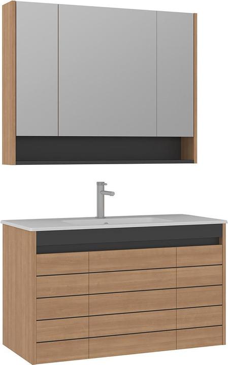 Produktbild Homitis Ricato 100 Bathroom Cabinet With Sink & Mirror Set (2 Pieces)