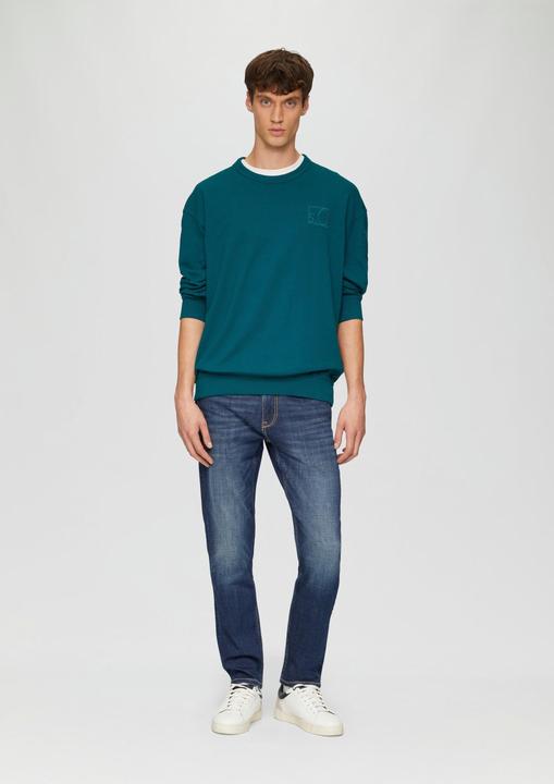 Produktbild S.Oliver Sweatshirt Relaxed-Fit-Sweatshirt mit Ärmeltasche (L)