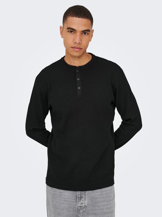 Actual product image Only & Sons Onstobie Reg Ls Henley Tee Noos (L)