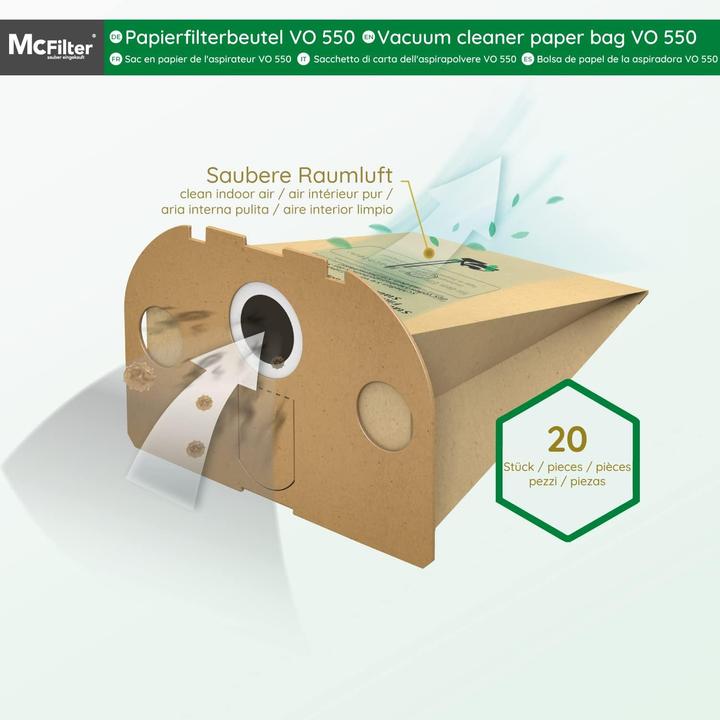 Actual product image Mc Filter Hoover set
