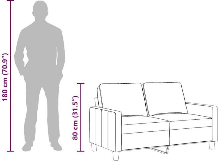 Produktbild vidaXL 2-Sitzer-Sofa (2-Sitzer)