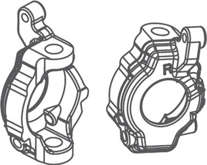 Actual product image Absima C-Hubs Set L/R with Inserts