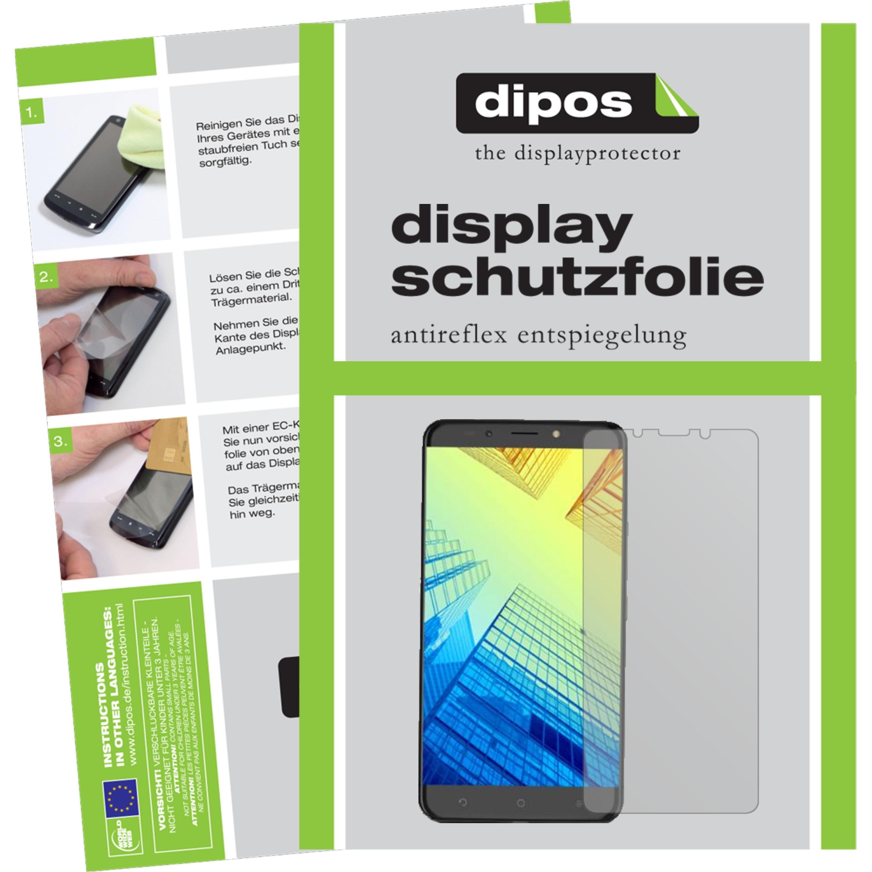 Dipos Displayschutzfolie Antireflex (6 Stück, Alcatel A7 XL), Smartphone Schutzfolie, Transparent