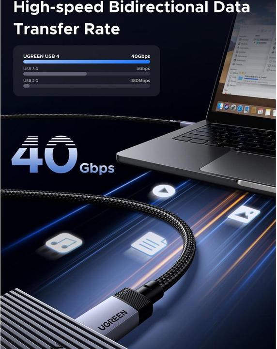 Image du produit Ugreen USB C — USB C (1 m, USB 4.0, 240 W)