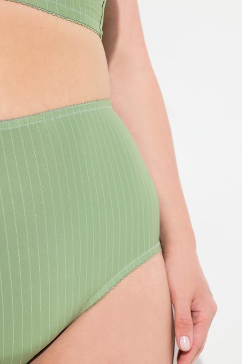 Image du produit Ulla Popken Lot de 2 culottes midi, fines rayures, modèle moyennement échancré (46, 48)