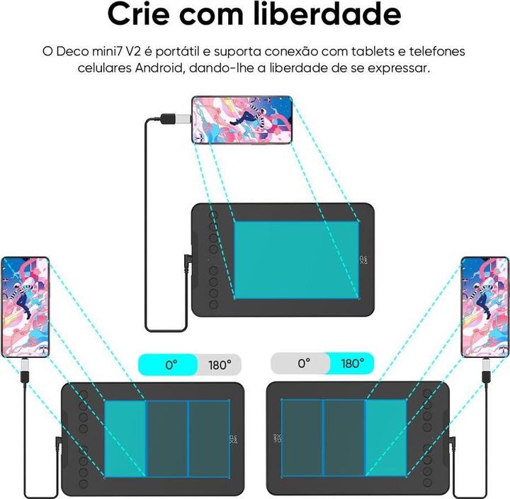 Actual product image XP-Pen Grafiktablet Deco Mini7 V2 (5080 lpi)