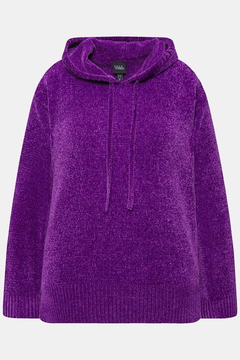 Produktbild Ulla Popken Chenille-Hoodie, Kapuze, Kordel, Langarm (46, 48)