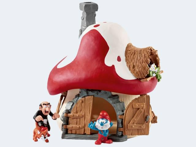 Actual product image Schleich Smurf House with Smurfs