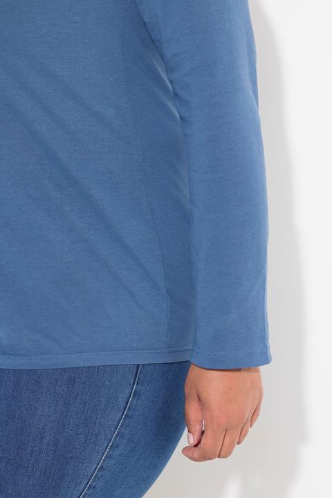 Image du produit Ulla Popken T-shirt Coupe Slim Fit, décolleté en V et manches longues (54)