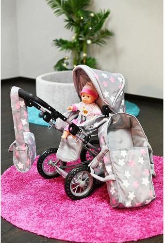Image du produit Knorrtoys Puppenwagen Ruby - "star grey pink"