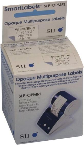 Produktbild Seiko SLP-OPMRL Mehrzwecketiketten, opak, 2 Rollen à 220 Etiketten