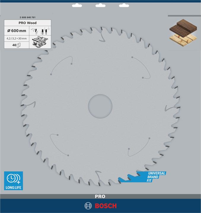 Actual product image Bosch Professional Zubehör PRO Wood circular saw blade, 600 x 4 x 30 mm