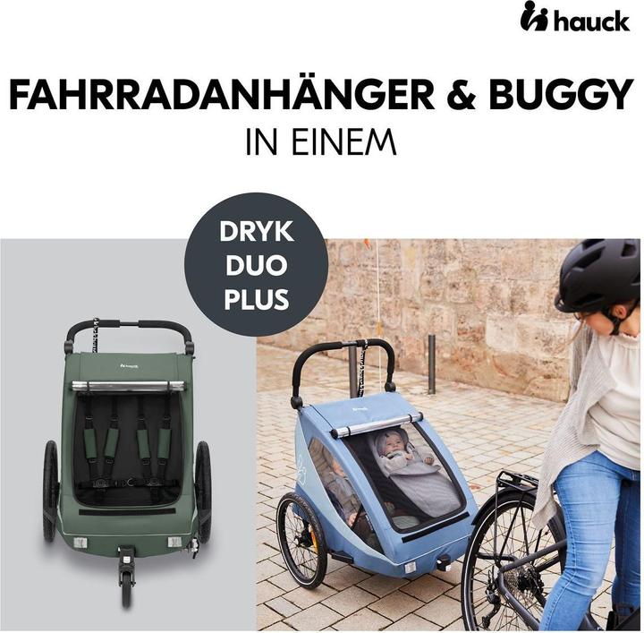Produktbild Hauck 2in1 Fahrradanhänger Sparset Dryk Duo Plus