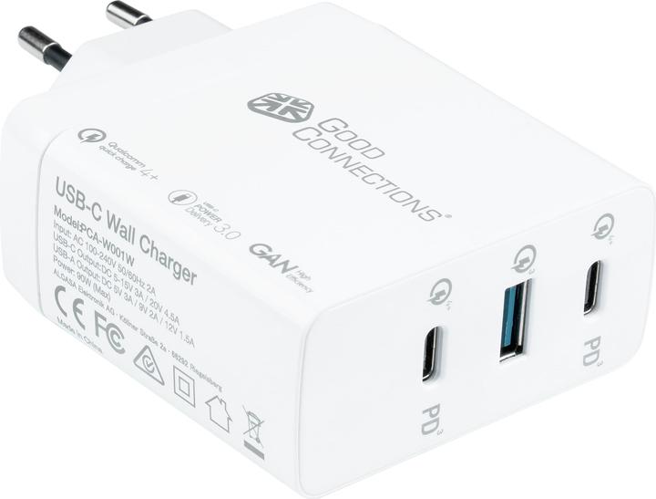 Good Connections PCA-W001W. Type opladen: Binnen, Voedingsbron: AC, Oplaadcompatibiliteit: Universeel. Ingang... (90 W, 3 ports)