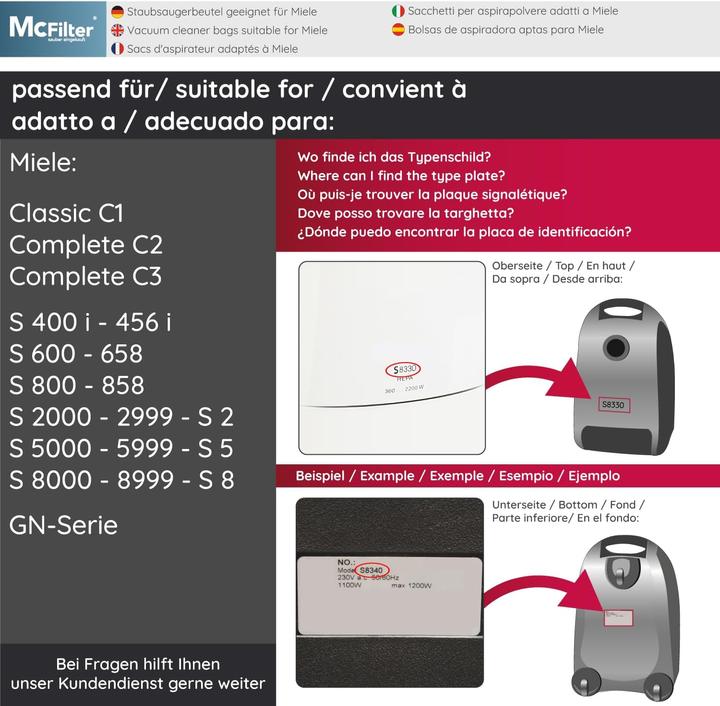 Produktbild Mc Filter 20x Staubsaugerbeutel (20x)