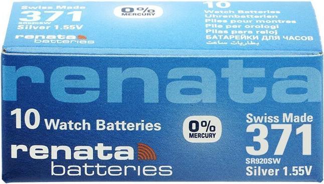 Immagine prodotto Renata Pila a bottone 371, 35mAh, ossido d'argento (10 pz., SR920, 35 mAh)