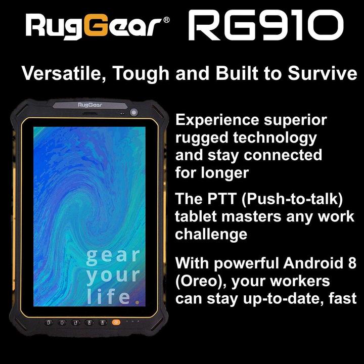 Produktbild Rug Gear Rg910 (4G, 8", 32 GB, Gelb, Schwarz)