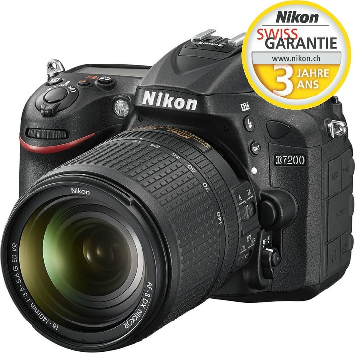 Nikon D7200 Kit (18 - 140 mm, 24.20 Mpx, APS-C / DX)