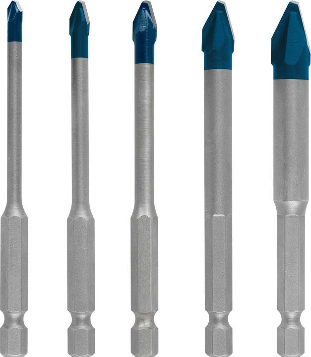 Actual product image Bosch Professional Zubehör EXPERT HEX-9 HardCeramic drill bit set, 4/5/6/8/10 mm, 5 pcs. (10 mm, 5 mm, 6 mm, 4 mm, 8 mm)