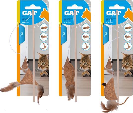 Produktbild Pet Toys Cat Teaser Toy 41cm 3as