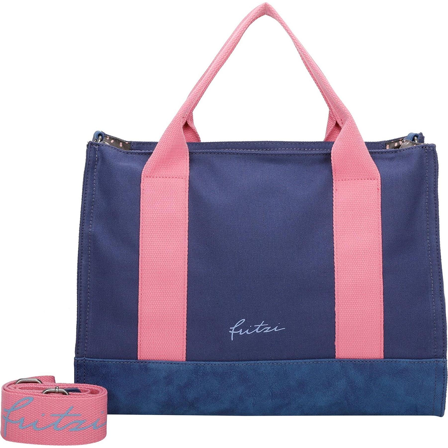 Fritzi aus Preußen, Handtasche, Canvas Handtasche 40 cm, Blau