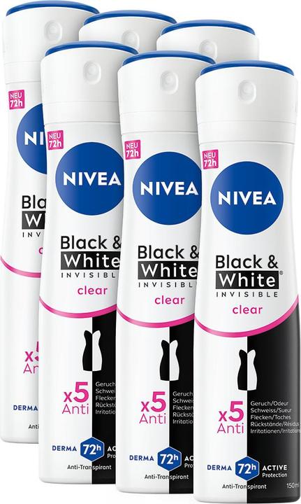 Produktbild NIVEA Black & White Invisible Clear Spray mini (Spray, 900 ml)