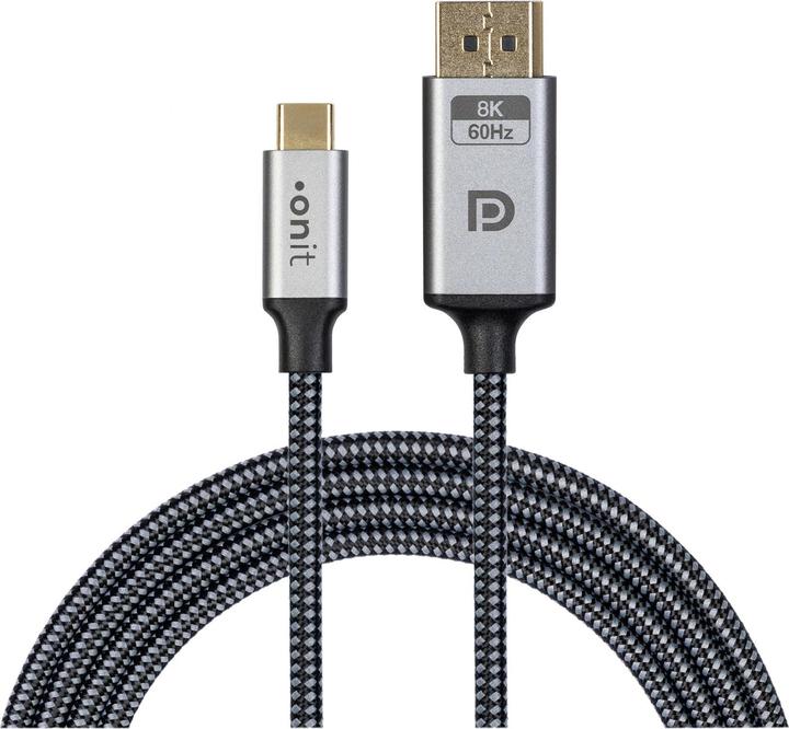 Onit Cable USB Type-C - DisplayPort, 2 m (2 m, DisplayPort, USB Type C, 1.4)