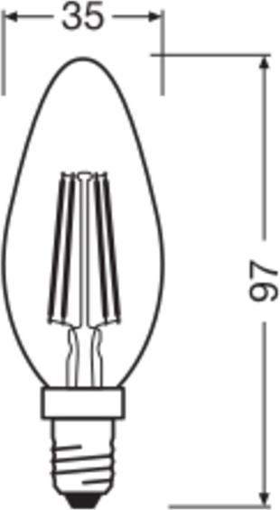Produktbild Osram Led Three Step Dim Classic B (E14, 470 lm, 1x)