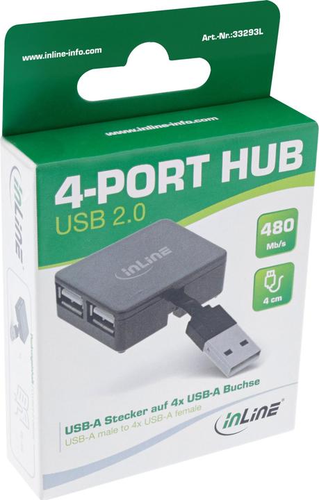 Immagine prodotto InLine Hub USB 2.0 a 4 porte (USB-A, 4 porte)